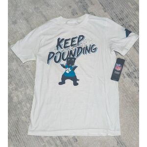 Carolina Panthers Youth T Shirt Keep Pounding NFL Mascot Tee White NWT